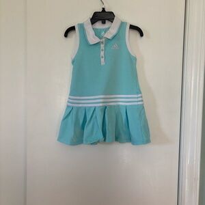 Adidas Light Blue Sleeveless Dress with White Trim size 24 months